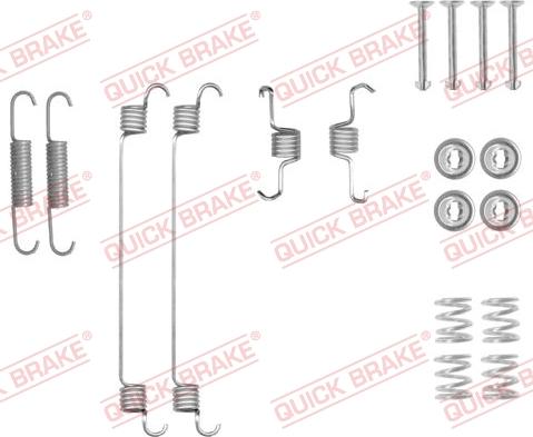 QUICK BRAKE 105-0018 - Комплектуючі, барабанний гальмівний механізм autozip.com.ua