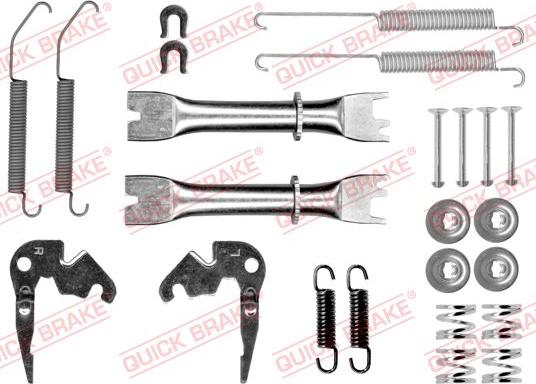 QUICK BRAKE 105-0033S-02 - Комплектуючі, барабанний гальмівний механізм autozip.com.ua