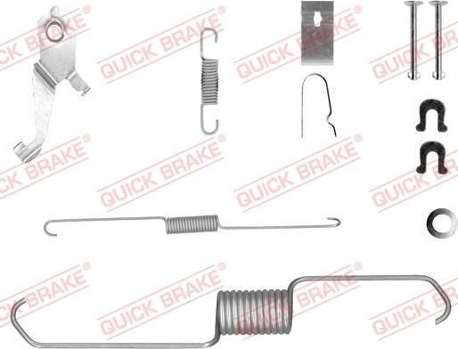 QUICK BRAKE 105-0856X-1R - Комплектуючі, барабанний гальмівний механізм autozip.com.ua