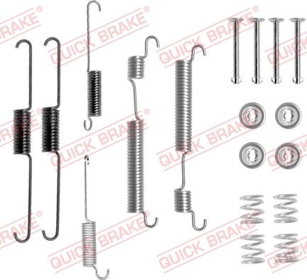 QUICK BRAKE 105-0824 - Комплектуючі, барабанний гальмівний механізм autozip.com.ua