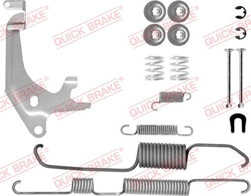 QUICK BRAKE 105-0730X-1L - Комплектуючі, барабанний гальмівний механізм autozip.com.ua