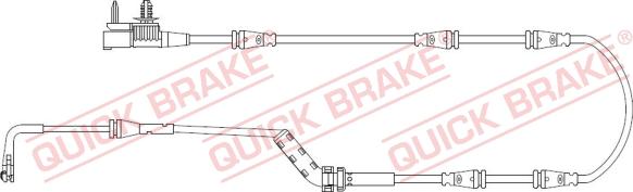 QUICK BRAKE WS 0442 A - Сигналізатор, знос гальмівних колодок autozip.com.ua