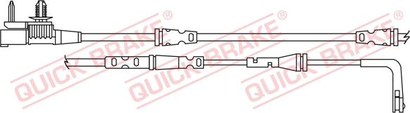 QUICK BRAKE WS 0408 B - Сигналізатор, знос гальмівних колодок autozip.com.ua