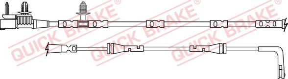 QUICK BRAKE WS 0412 B - Сигналізатор, знос гальмівних колодок autozip.com.ua