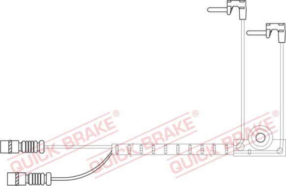 QUICK BRAKE WS 0422 A - Сигналізатор, знос гальмівних колодок autozip.com.ua