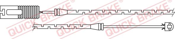 QUICK BRAKE WS 0152 A - Сигналізатор, знос гальмівних колодок autozip.com.ua