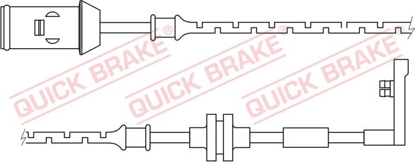 QUICK BRAKE WS 0165 A - Сигналізатор, знос гальмівних колодок autozip.com.ua