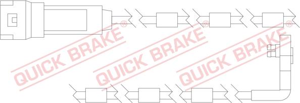 QUICK BRAKE WS 0128 A - Сигналізатор, знос гальмівних колодок autozip.com.ua