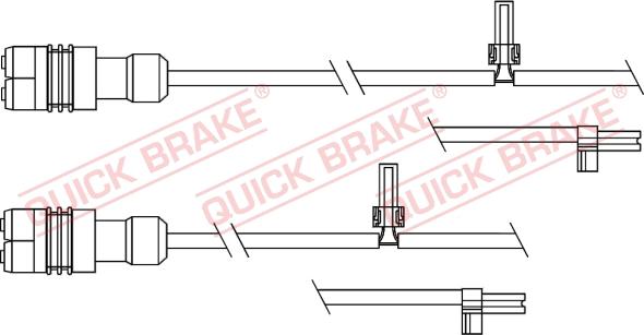 QUICK BRAKE WS 0343 A - Сигналізатор, знос гальмівних колодок autozip.com.ua