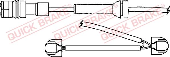 QUICK BRAKE WS 0350 A - Сигналізатор, знос гальмівних колодок autozip.com.ua