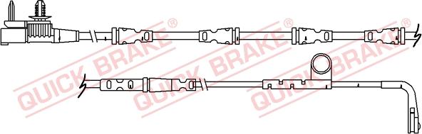 QUICK BRAKE WS 0364 A - Сигналізатор, знос гальмівних колодок autozip.com.ua