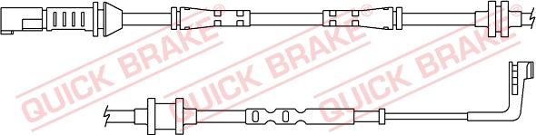 QUICK BRAKE WS 0383 A - Сигналізатор, знос гальмівних колодок autozip.com.ua