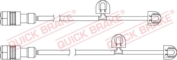 QUICK BRAKE WS 0334 A - Сигналізатор, знос гальмівних колодок autozip.com.ua