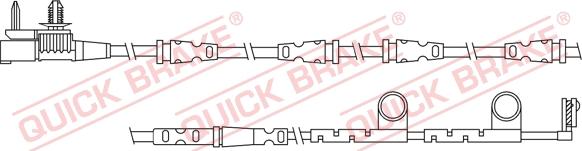 QUICK BRAKE WS 0330 B - Сигналізатор, знос гальмівних колодок autozip.com.ua