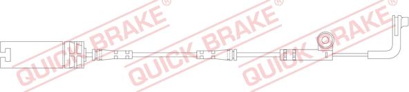 QUICK BRAKE WS 0326 A - Сигналізатор, знос гальмівних колодок autozip.com.ua