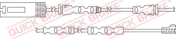 QUICK BRAKE WS 0293 A - Сигналізатор, знос гальмівних колодок autozip.com.ua