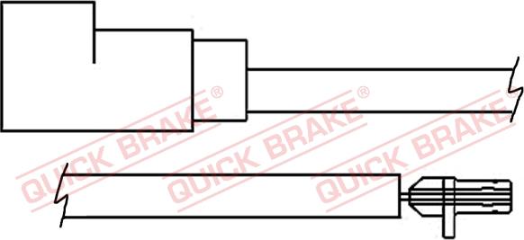 QUICK BRAKE WS 0258 A - Сигналізатор, знос гальмівних колодок autozip.com.ua