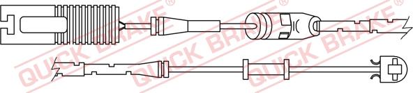 QUICK BRAKE WS 0253 A - Сигналізатор, знос гальмівних колодок autozip.com.ua