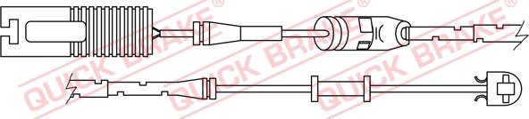 QUICK BRAKE WS 0253 B - Сигналізатор, знос гальмівних колодок autozip.com.ua
