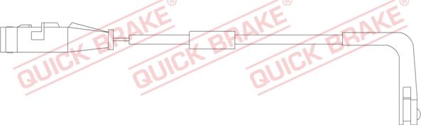 QUICK BRAKE WS 0252 B - Сигналізатор, знос гальмівних колодок autozip.com.ua