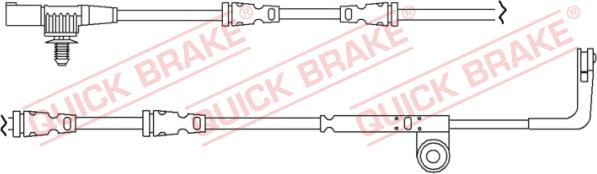 QUICK BRAKE WS 0261 A - Сигналізатор, знос гальмівних колодок autozip.com.ua