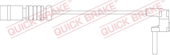 QUICK BRAKE WS 0212 B - Сигналізатор, знос гальмівних колодок autozip.com.ua