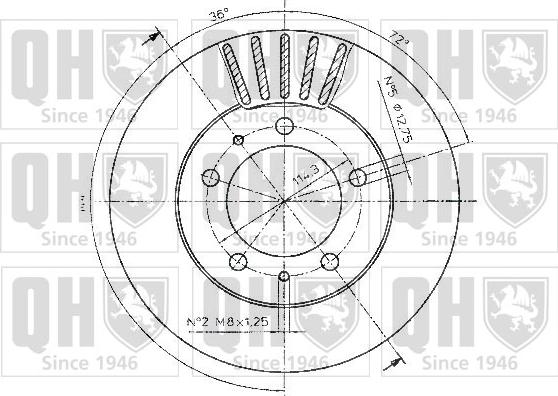 Quinton Hazell BDC4987 - Гальмівний диск autozip.com.ua