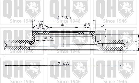 Quinton Hazell BDC4504 - Гальмівний диск autozip.com.ua