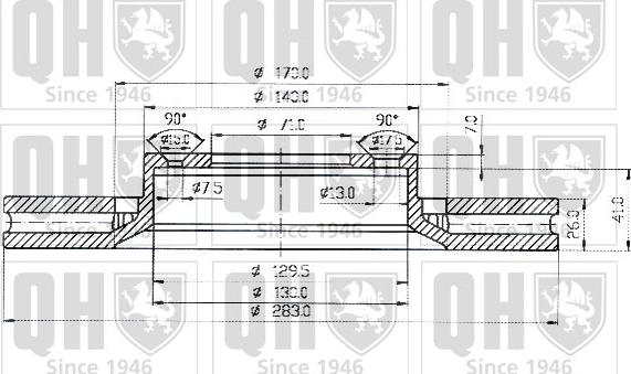 Quinton Hazell BDC4507 - Гальмівний диск autozip.com.ua