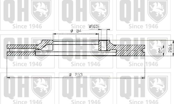 Quinton Hazell BDC4585 - Гальмівний диск autozip.com.ua