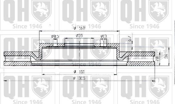 Quinton Hazell BDC4683 - Гальмівний диск autozip.com.ua