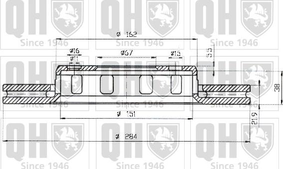 Quinton Hazell BDC4638 - Гальмівний диск autozip.com.ua