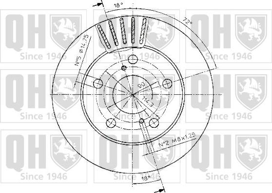 Quinton Hazell BDC4849 - Гальмівний диск autozip.com.ua