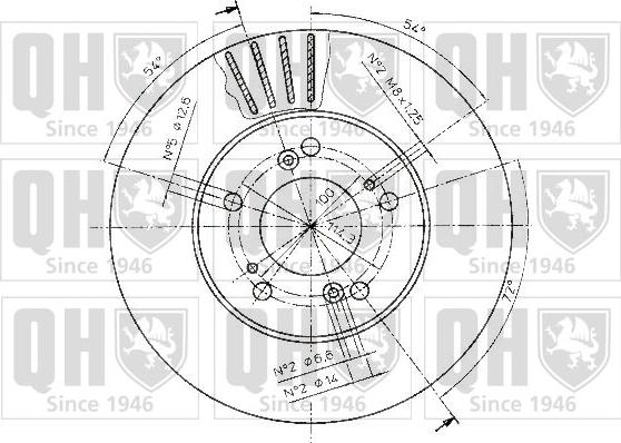 Quinton Hazell BDC4844 - Гальмівний диск autozip.com.ua