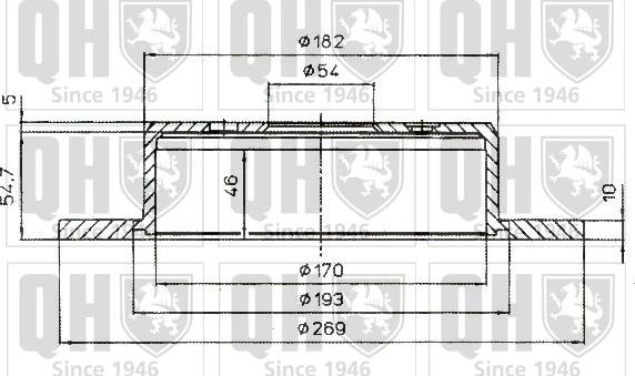 Quinton Hazell BDC4843 - Гальмівний диск autozip.com.ua