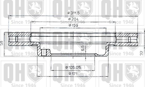 Quinton Hazell BDC4803 - Гальмівний диск autozip.com.ua