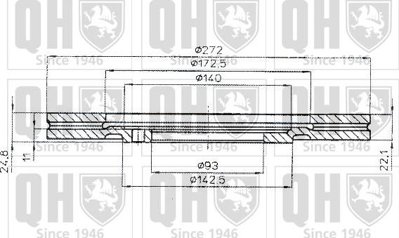 Quinton Hazell BDC4390 - Гальмівний диск autozip.com.ua