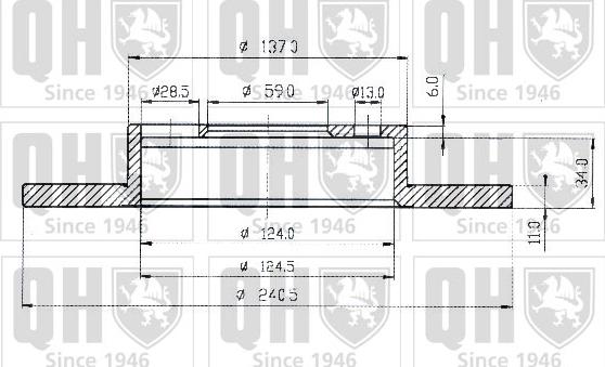 Quinton Hazell BDC4356 - Гальмівний диск autozip.com.ua