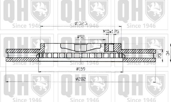 Quinton Hazell BDC4358 - Гальмівний диск autozip.com.ua