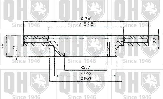 Quinton Hazell BDC4385 - Гальмівний диск autozip.com.ua