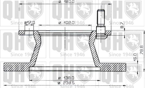 Quinton Hazell BDC4242 - Гальмівний диск autozip.com.ua