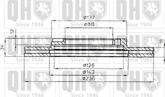 Quinton Hazell BDC4793 - Гальмівний диск autozip.com.ua