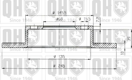 Quinton Hazell BDC4754 - Гальмівний диск autozip.com.ua