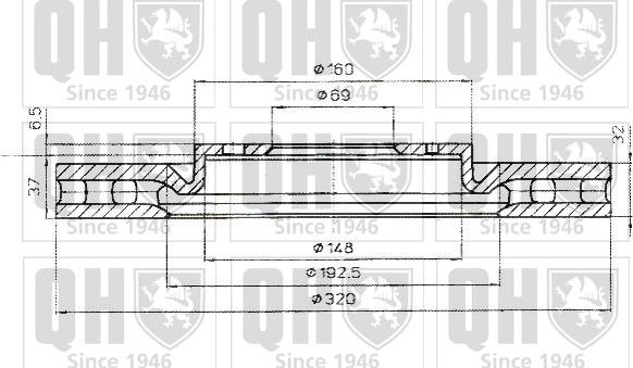 Quinton Hazell BDC5064 - Гальмівний диск autozip.com.ua