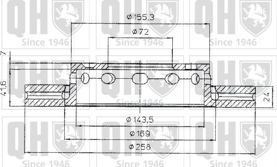 Quinton Hazell BDC5016 - Гальмівний диск autozip.com.ua