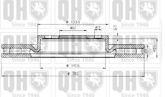 Quinton Hazell BDC5158 - Гальмівний диск autozip.com.ua