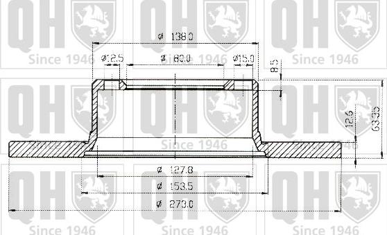 Quinton Hazell BDC1059 - Гальмівний диск autozip.com.ua