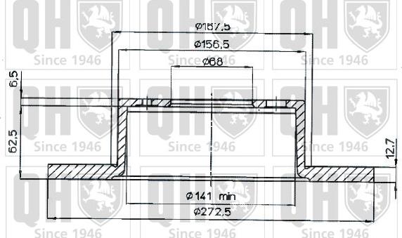 Quinton Hazell BDC1069 - Гальмівний диск autozip.com.ua