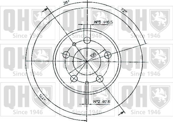 Quinton Hazell BDC1069 - Гальмівний диск autozip.com.ua