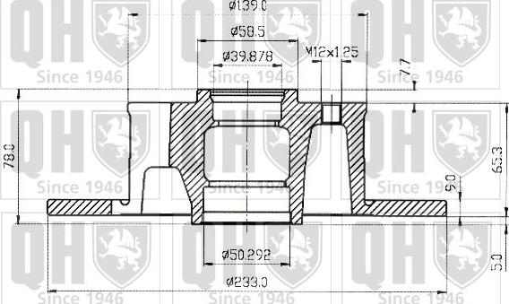 Quinton Hazell BDC1034 - Гальмівний диск autozip.com.ua